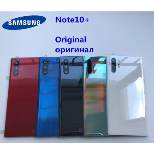 SAMSUNG Back Battery Cover Glass Note10+ For Samsung Galaxy Note 10 plus N975 SM-N975F N950F Back Rear Glass Case Original