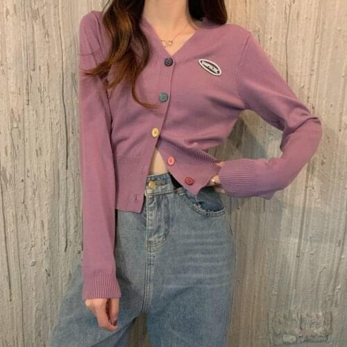 Woman Sweaters Cardigan Internet Knitted Cardigan Winter Shirt Outerwear Style Cropped Sweater Coat Women Sueters De Mujer