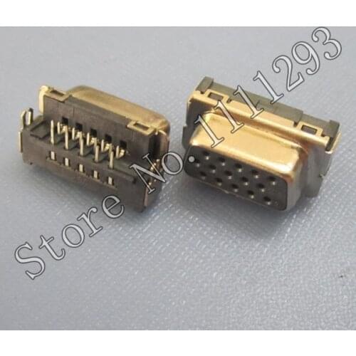 10pcs/lot VGA Jack Connector D-SUB 15P F R/A DIP for Acer Lenovo toshiba etc Laptop CRT Port