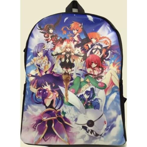 13" Date A Live Yoshino Tokisaki Kurumi Yatogami Tohka Tokisaki Kurumi PU school bag knapsack book pack backpack outdoor gift