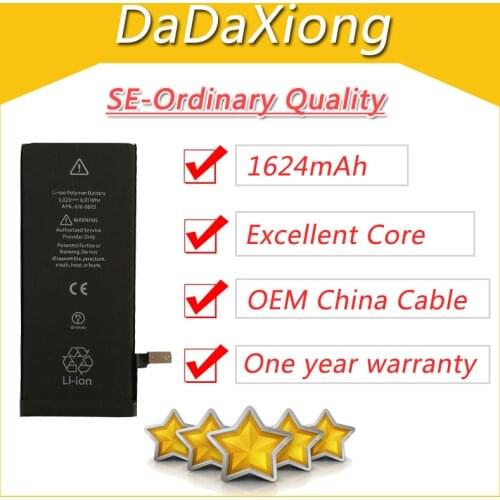 10pcs/lot Real 1624mAh Core USA Protection board 3.7V Zero cyclic Battery for iPhone SE replacement repair parts SE-A