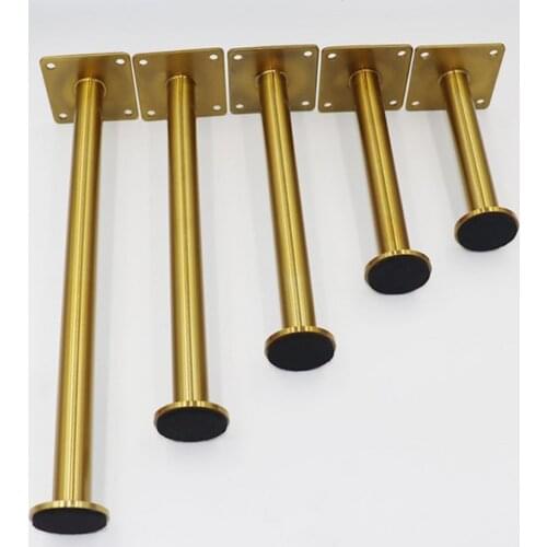 4Pcs 13-25cm Adjustable furniture legs Titanium gold Stainless Steel for Cabinet Bed Table Sofa furniture Replacement parts