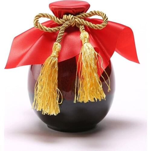 500ml Sake Distribution Wine Pot Liquor Warmer Ceramic Warm Hot Bottle Barware Flagon With Cork, Rope, Cloth