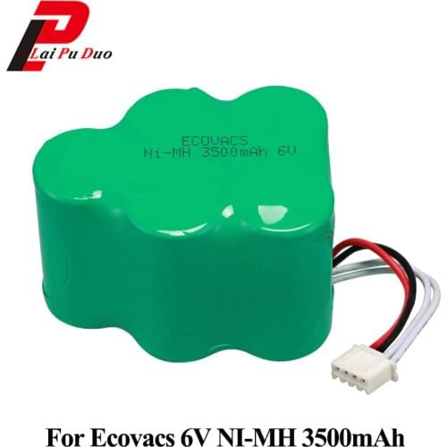 6V NI-MH 3500mAh Replacement Battery for Ecovacs Deebot Deepoo D73 D76 D62 D63 D65 D66 D68 D77 D79 730 760 TBD71 Robotics