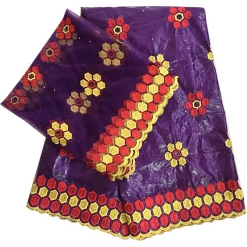African Dashiki Embroidered Floral Cloth Bazin Riche Tissues 2021 Nouveau Ankara Fabric Rhinestones Tissu Coton 5+2 yards/lot