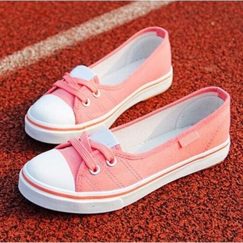 Akexiya Women Shoes Ballet Flats Loafers Casual Breathable Women Flat Slip on Fashion 2021 Canvas Shoes Woman Low Shallow Mouth