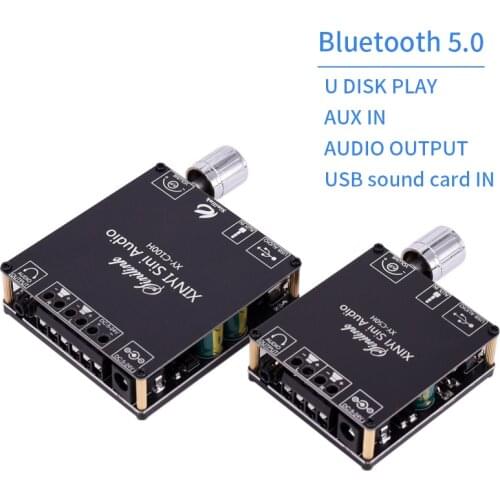 Bluetooth 5.0 AUX TPA3116 Digital Power Amplifier board 2x 50W 100W speaker Stereo Audio AMP Module Home music USB U disk