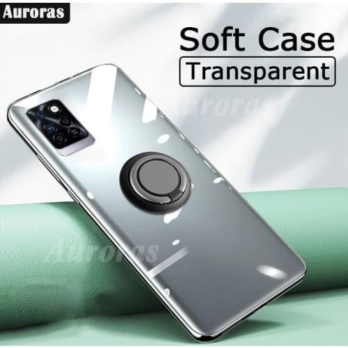 Auroras For Infinix Note 10Pro Case Full Protection Shockproof Soft Silicone Matte Cover For Infinix Note 10 Pro Ring Holder
