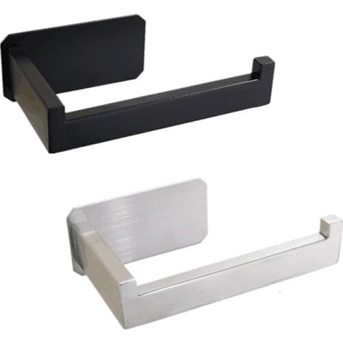 Toilet Paper Holder Thick Stainless Steel Self Adhesive Wall Mount Bathroom Tissue for Smooth Surfaces Such As Ceramic Ti