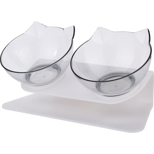 Hot Sale Non-slip Cat Bowls Double Bowls With Raised Stand Pet Food And Water Bowls For Cats Dogs Feeders Cat Bowl Pet Supplies