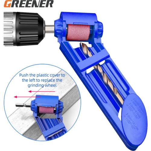 Greener 1Set Corundum Grinding Wheel Drill Bit Sharpener Titanium Drill Portable Drill Bit Hand Tool for Electric Drill Bits