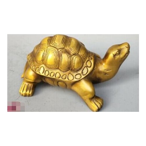 Chinese antiques Pure copper for fortune and turtle ornament