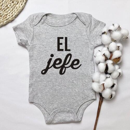 Cotton New Baby Short Sleeve Jumpsuit Caasual Letter Print El Jele Girl Boy Rompers Newborn Baby Clothes Newborn Baby Gifts