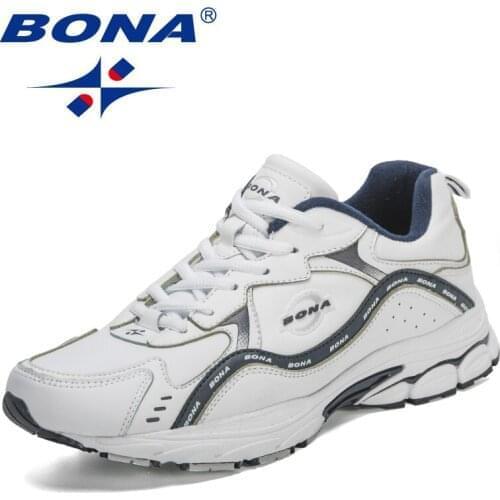 BONA 2021 New Designers Sports Sneakers Fashion Walking Jogging Shoes Men Casual Comfortable Mixed Color Running Footwears Man