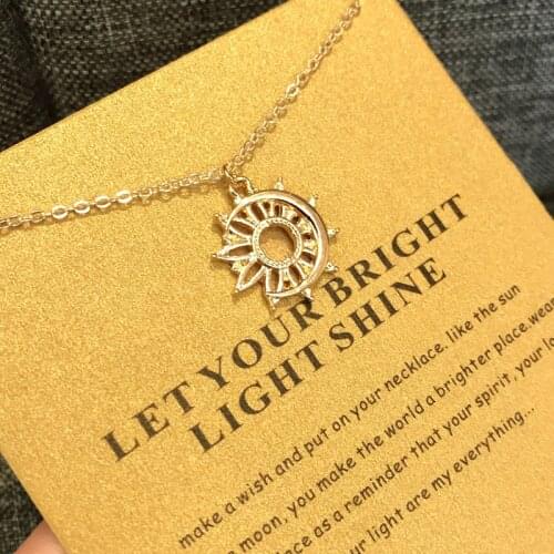 Transformation Moon Sun Choker Sliver Statement Necklace Jewelry Chain Colar Women Kolye Collares Collier Ketting Bijoux Femme