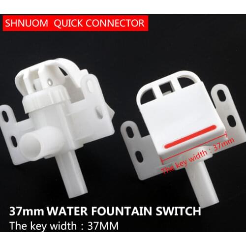 A Pair Water Dispenser Accessories Faucet Switch Hot And Cold Water Mouth Piano Key Press Type Vertical Plate Fixed Width 37mm