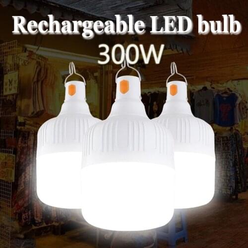 USB Rechargeabke Mobile Bulbs LED Lamp Market Lantern with Hook Night Light Portable Emergency Light Energy-saving Lamps