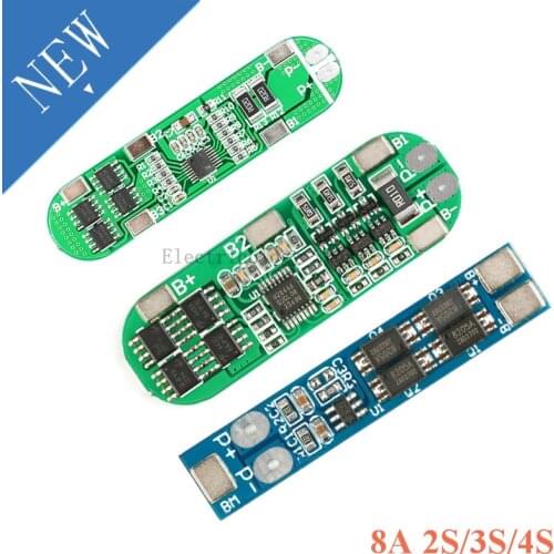 2S 3S 4S 18650 Li-ion Lithium Battery Protection Board Charger Module PCB BMS Lipo Cell Board 8A/10A 7.4V 8.4V 12.6V 16.8V