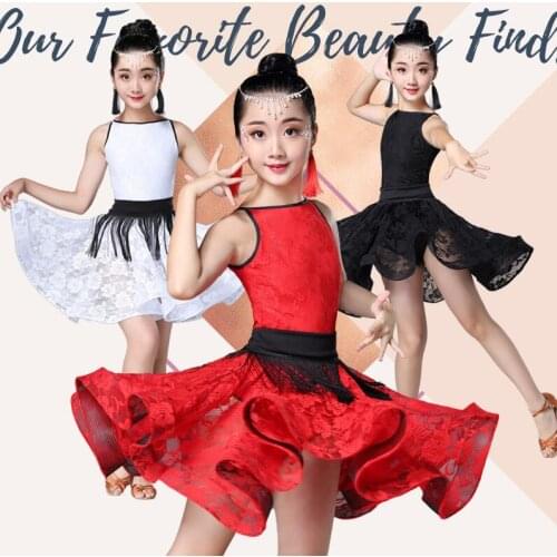 New Girl short Sleeves Standard Latin Dance Dress Children Ballroom Dance Dresses Kids Salsa Rumba Cha Cha Samba Tango Dress