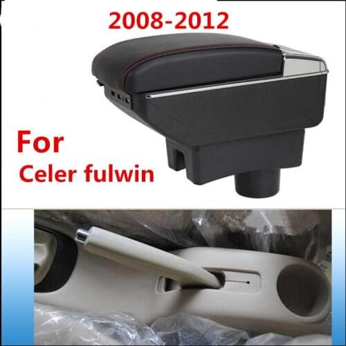Car armrest central Store content Storage box with cup holder ashtray accessories for Chery A13 Very Celer fulwin 2 2008-2012