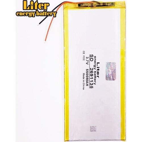 Tablet polymer lithium battery 2691135 5500mah 3.7v high capacity of PDA batteries
