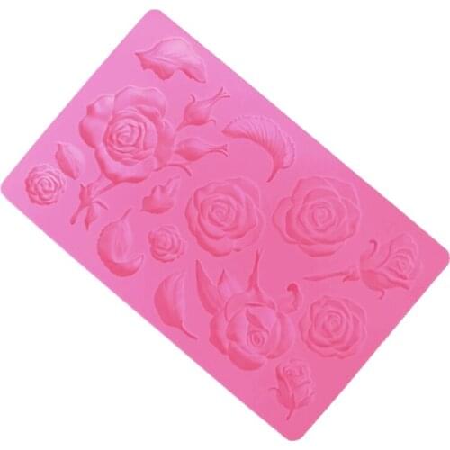 DIY Handmade Soap Making Supplies Silicone Fondant Molds Exquisite Rose Cake Decorating Family Candle Molds Flexible