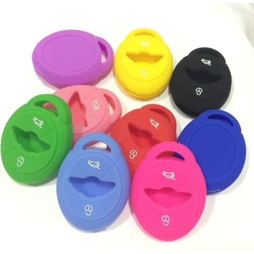 Silicone Rubber car key cover case shell for BMW Mini Cooper s R50 R53 2 two button remote key