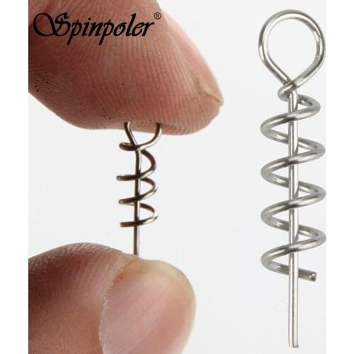 Spinpoler Fishing Screw Rolling Heavy Duty Corkscrew Fish Hook Lure Stainless Steel Connector Terminal Tackle Outdoor Fishing
