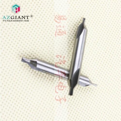 2pcs 1.5-2.5mm HSS steel spiral groove center drill Double-head vertical milling drill bit Length 44.5MM diameter 6MM