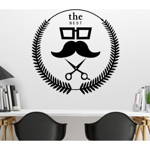 Barber Shop Sticker Customized Chop Bread Decal Posters Vinyl Wall Art Decor Windows Decoration Haircut Shavers Decals