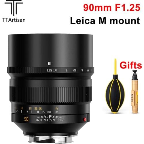 TTArtisan 90mm F1.25 Lens Manual Fixed Focus Lens Full Fame for Leica M Mount Camera M-M M240 M3 M6 M7 M8 M9 M9p M10