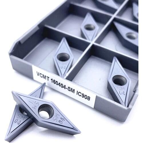 VCMT160404 VCMT160408-SM IC907/IC908 metal turning tool CNC turning lathe tool indexable cutting tool carbide tools