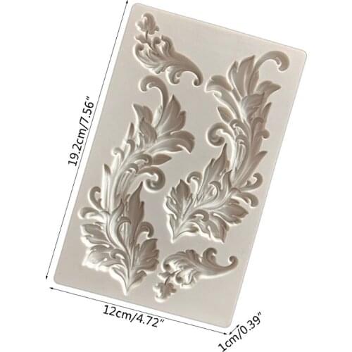 Vintage Relief Flourish Silicone Fondant Mold Sugarcraft Cake Topper Border Decoration Tool Craft Embosser Mould Wedding Baking