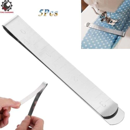 Stainless Steel Hemming Clips 3 Inches Measurement Ruler Sewing Clips for Pinning Quilting Supplies Metal Sewing Crimping Clip
