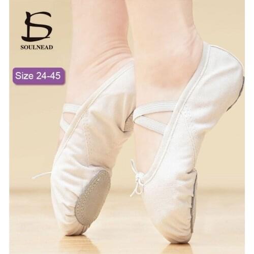 Women Ballet Dance Shoes Canvas Flat Yoga Gymnastic Shoe White Black Children Boys Girls Practice Dancing Shoes Ballerina Shoe