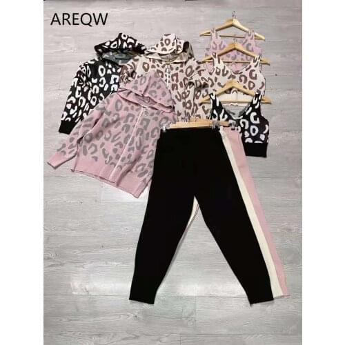 3 Piece Sets Women Cardigan Tracksuits Oversized Casual Women Open Cardigans Coat + Short Tank Top + Harem Pants Suits