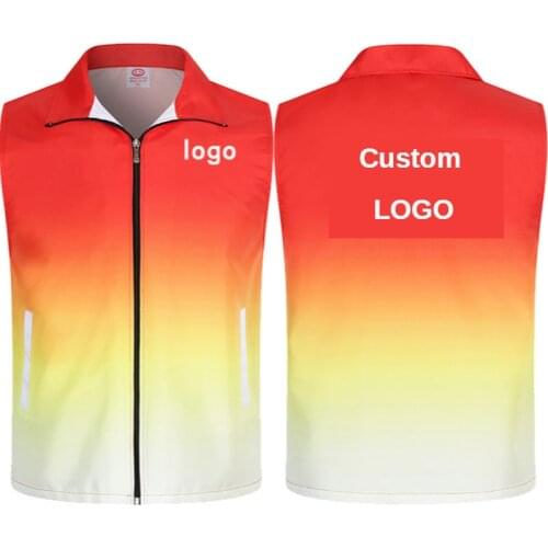 1PCS Free Custom Design Volunteer Vests Whole Body Print Logo Men Woman High Visibility Safety Vest Work Vest Workwear Uniform