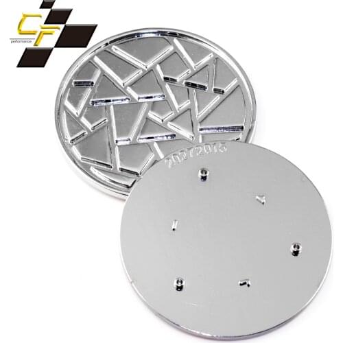 1pc 65mm Universal Hub Cap Stickers Wheel Center Zinc Alloy Chrome Silver High Quality Auto Parts