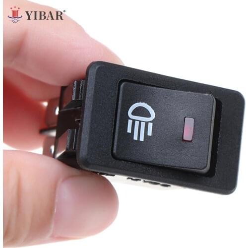 1PC DC 12V 35A Universal Car Red LED Fog Light Rocker Switch Dash Dashboard 4Pin Fog Light Switch
