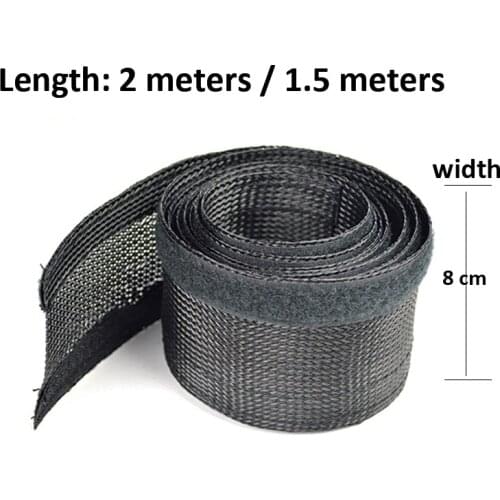 2 Meters TV Computer Cable Organizer Sleeves Touch Fasteners Velcro Easy Use Cuttable Network Power Cord Wire Cover Keep Tidy