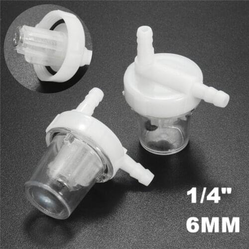 5Pcs Universal 1/4" Clear Motorcycle Petrol Fuel Gas Filter Element Air intake And Fuel Delivery Accessories For 6mm Fuel Line