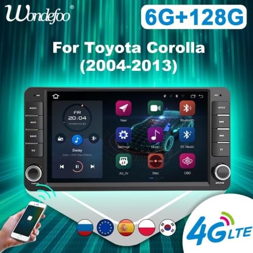 2 din Android 10 Car radio Carplay For Toyota Corolla E120 E150 2002-2009 Multimedia Player autoradio auto stereo GPS bluetooth