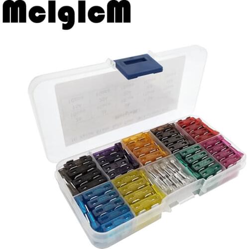 100pcs Car fuse Box Standard Medium Fuse Blade Fuse Box, Auto Fuse Car 2A 3A 5A 7.5A 10A 15A 20A 25A 30A 35A