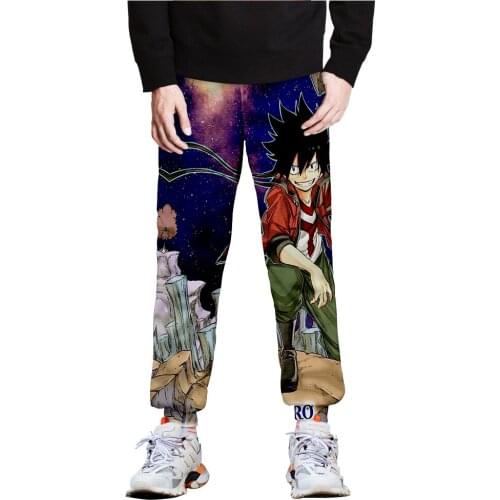 EDENS ZERO 3D Print Men/Women Neutral StyleThreaded Bunched Trousers Japan Kawaii Threaded Bunched Leg Pants