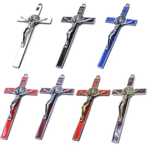 Church Relics Jesus on the Stand Cross Wall Crucifix Antique Home Chapel Decor M76D