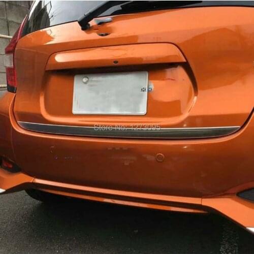 For Nissan Note E12 2017-2019 2020 Stainless Rear Trunk Boot Tailgate Door Lid Cover Molding Protector Strip Trim Car Accessory