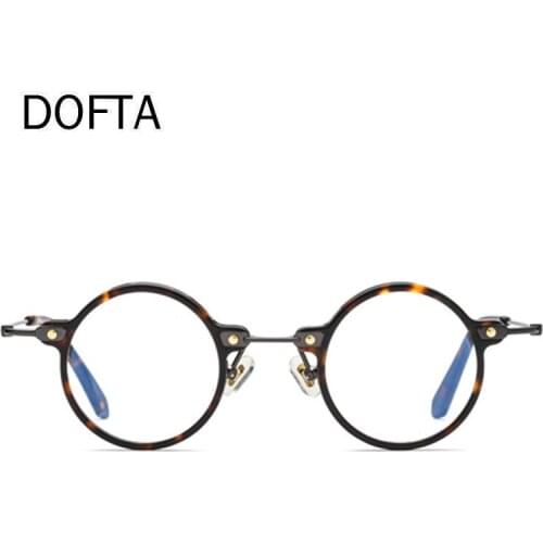DOFTA Retro Round Glasses Frame Men New Acetate Titanium Prescription Eyeglasses Women Optical Spectacles Eyewear 5501