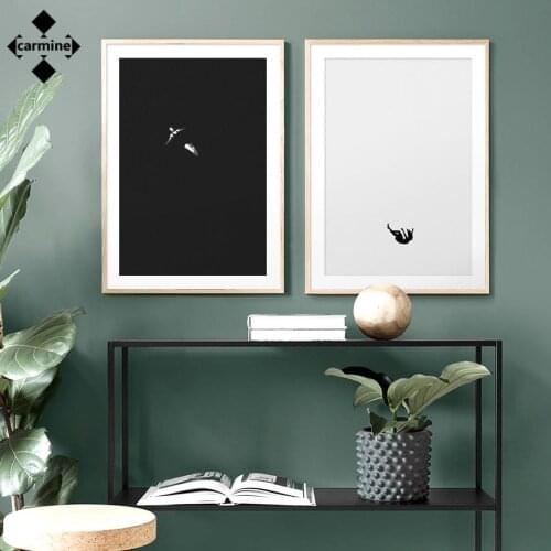 Girl Alone Meditation Art Prints Wall Art Canvas Painting Abstract Nordic Posters and Prints Wall Pictures for Living Room Decor