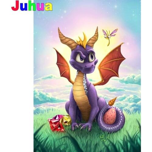 Flying dragon 5D Diy diamond painting Full square/round diamond mosaic art animal diamond embroidery gift kids room decor
