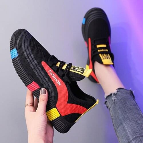 Female Shoes Sports Casual Shoes Fashion Breathable Sneakers Women Soft Black Jogging Training Woman Vulcanized Shoes summer